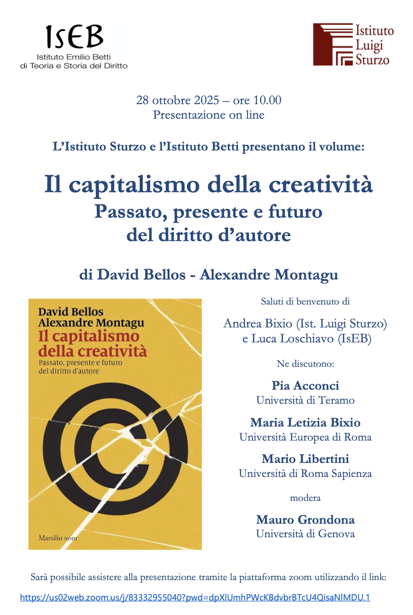 Il capitalismo della creatività. Passato, presente e futuro del diritto d’autore